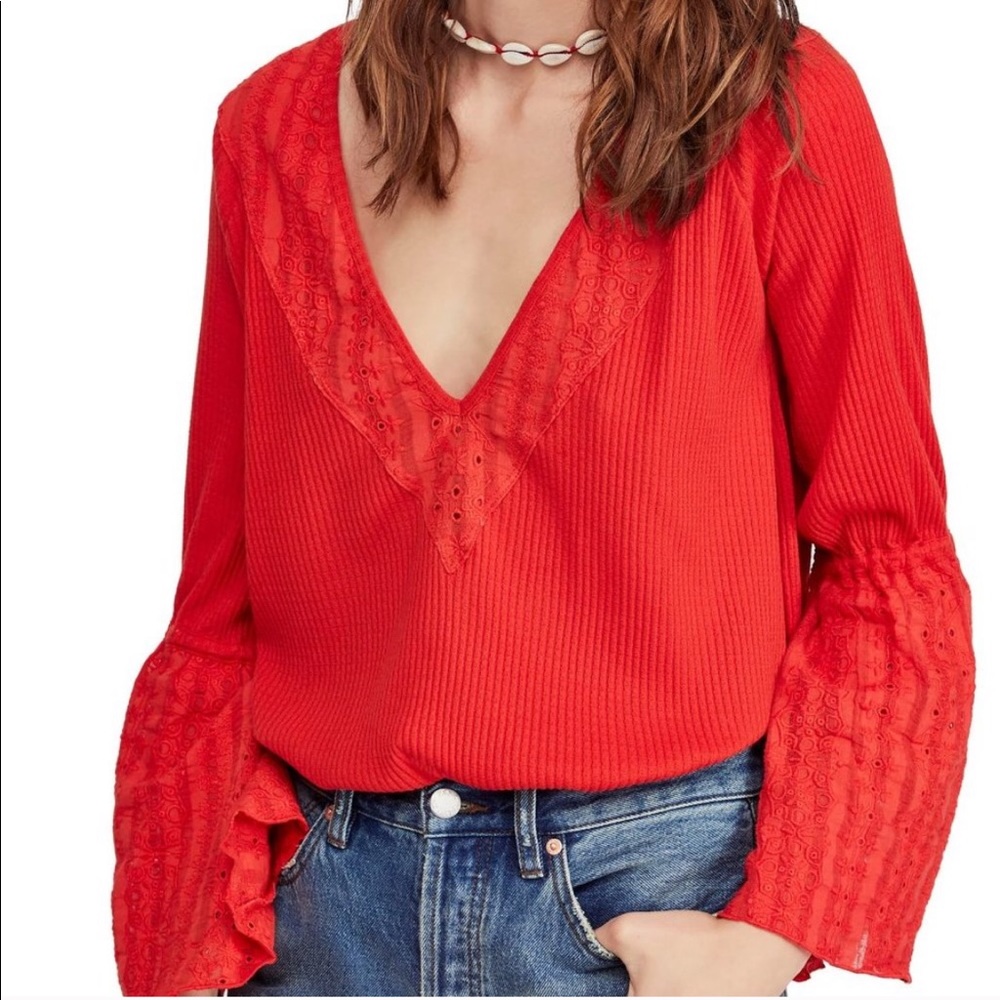 NWT Free People Parisian Nights Long Sleeve Top - Picture 2 of 11